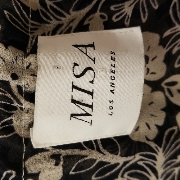 💕MISA LOS ANGELES💕 Lively Halter Off The Shoulder Long Sleeve Blouse ~ Floral - Picture 10 of 10